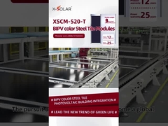 520W BIPV Modul Surya Lembar Atap Baja 13.36A Daya Operasi Optimum