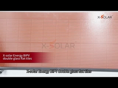 Oranye Double Glass Flat Solar Tile Modules 120W Panel Surya Fuse Maks arus 25A