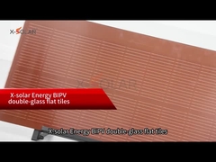 120W Solar BIPV atap shingles Batu Lapisan Bangunan Terintegrasi atap logam surya